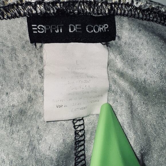 Vintage 90s Esprit De Corp Large Snakeskin Velvet Stretch Slip Dress Strappy Y2K - Picture 4 of 4